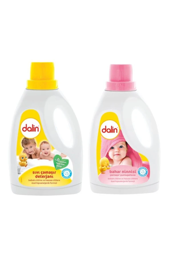 Dalin Sıvı Çamaşır Deterjanı 1500 ml + Bahar Ninnisi Yumuşatıcı 1500 ml 2'li SET