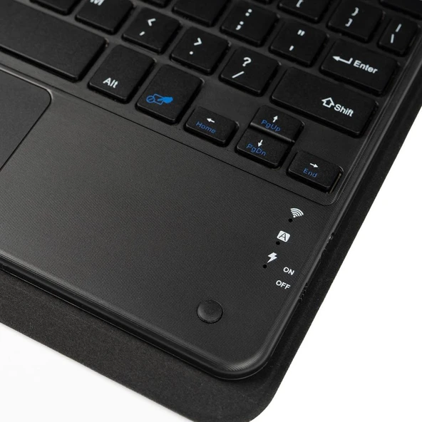 Zore Apple ile uyumlu iPad 10.2 2021 (9.Nesil) Border Keyboard Bluetooh Bağlantılı Standlı Klavyeli Tablet Kılıfı - 3
