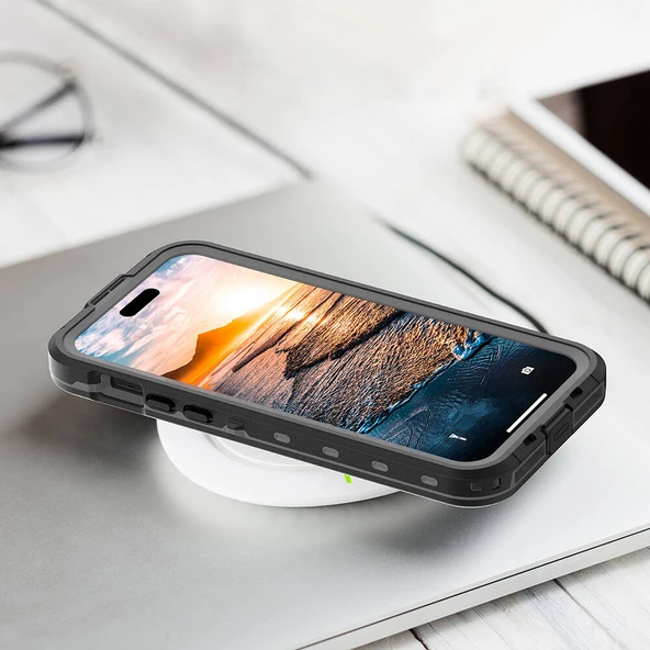 Zore Apple ile uyumlu iPhone 15 Kılıf 1-1 Su Geçirmez Kılıf - 8