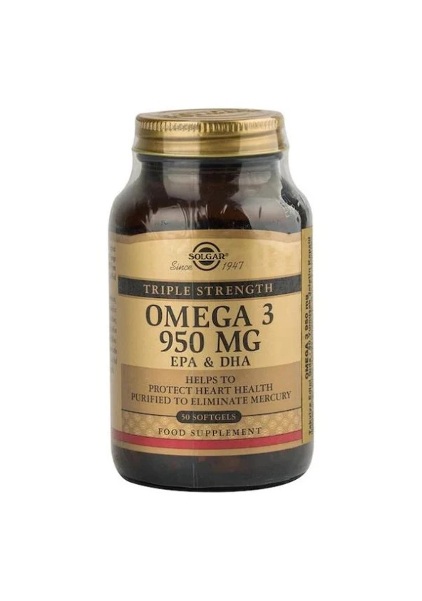 Solgar Omega-3 950 Mg 50 Kapsül 033984020573