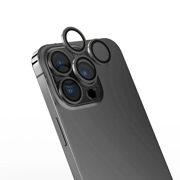 Zore Apple ile uyumlu iPhone 15 Pro CL-13 Kamera Lens Koruyucu - 6