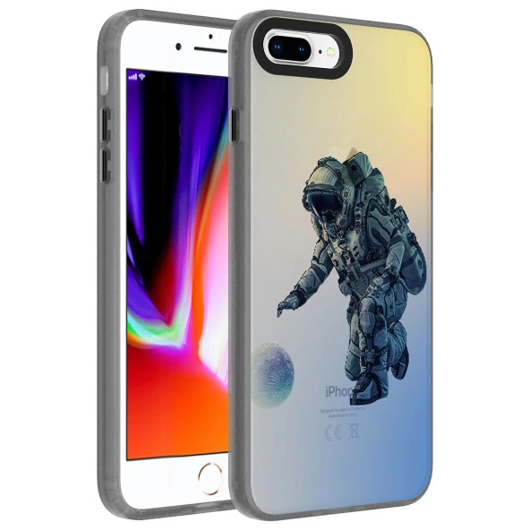 Apple iPhone 8 Plus Kılıf Desenli  Dragon Sert Kapak