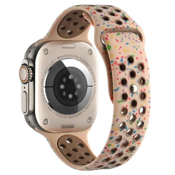 Zore Apple ile uyumlu Watch 7 41mm Kordon Yeni Seri 2023 KRD-02 Silikon Strap Kayış - 1