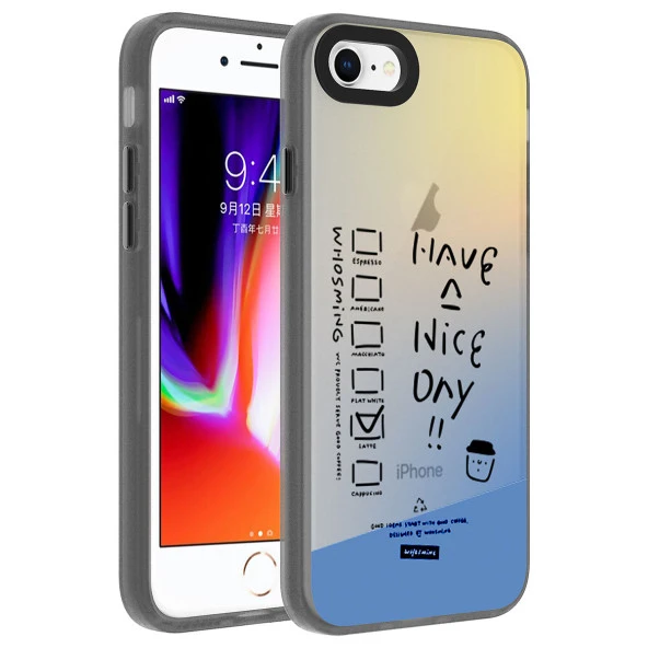Apple iPhone SE 2022 Kılıf Desenli  Dragon Sert Kapak - 3