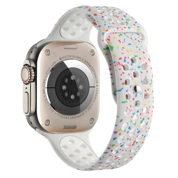 Zore Apple ile uyumlu Watch 44mm Kordon Yeni Seri 2023 KRD-02 Silikon Strap Kayış - Resim 10