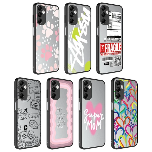 Zore Galaxy ile uyumlu M14 Kılıf Aynalı Desenli Kamera Korumalı Parlak Mirror Kapak - 2