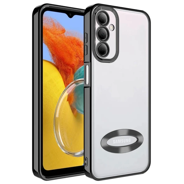 Zore Galaxy ile uyumlu M14 Kılıf Kamera Korumalı Logo Gösteren Omega Kapak - 4