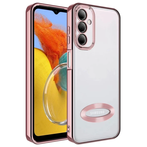 Zore Galaxy ile uyumlu M14 Kılıf Kamera Korumalı Logo Gösteren Omega Kapak - 5