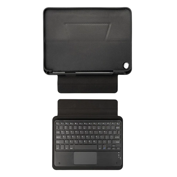 Zore Galaxy ile uyumlu Tab A8 10.5 SM-X200 (2021) Border Keyboard Bluetooh Bağlantılı Standlı Klavyeli Tablet Kılıfı - Resim 5