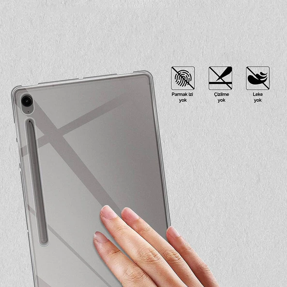 Zore Galaxy ile uyumlu Tab S9 FE Kılıf Tablet Süper Silikon Kapak - 4