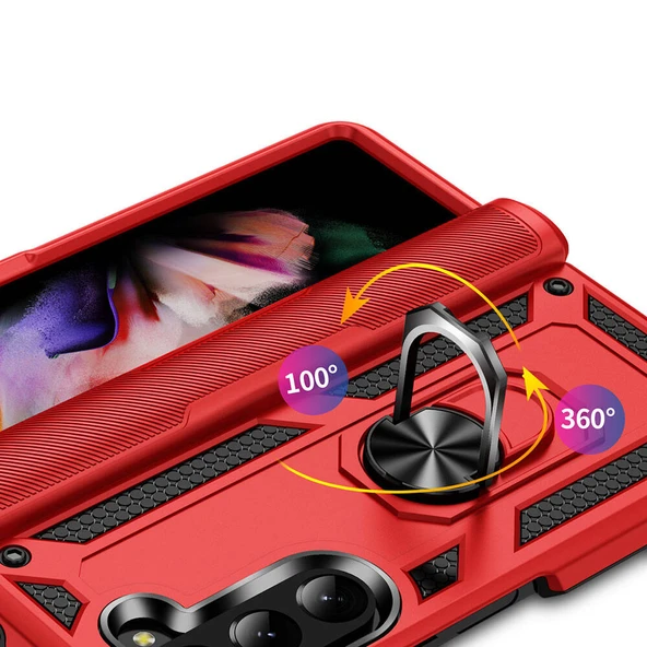 Zore Galaxy ile uyumlu Z Fold 5 Kılıf Vega Kapak - 6