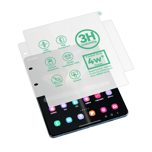 Zore Galaxy ile uyumlu Z Fold 3 Hizalama Aparatlı S-Fit Body Ekran Koruyucu