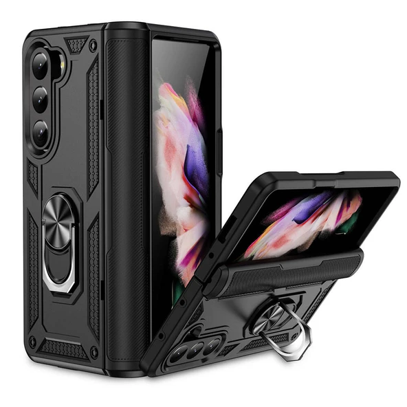 Zore Galaxy ile uyumlu Z Fold 5 Kılıf Vega Kapak - 9