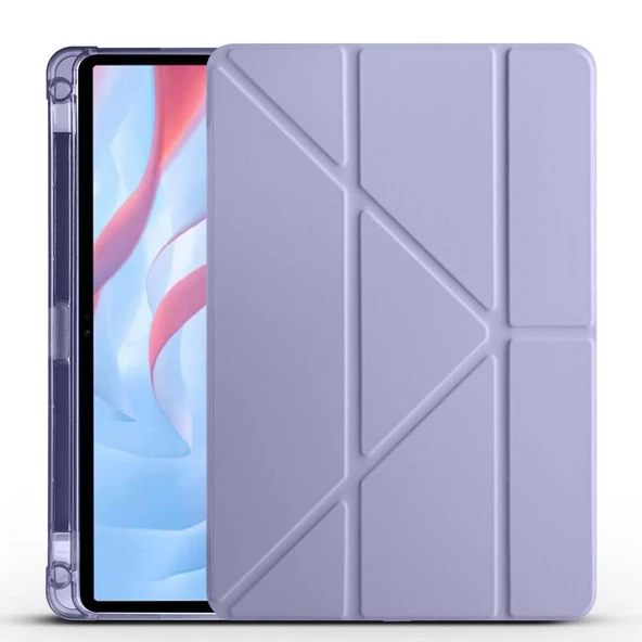 Zore Huawei ile uyumlu Honor Pad X8 Pro 11.5' Kılıf Tri Folding Kalem Bölmeli Standlı Kılıf - 11