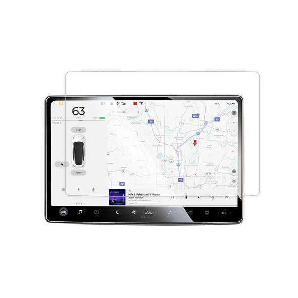 Zore Tesla Model Y Araç Multimedya Temperli Cam Ekran Koruyucu - 10