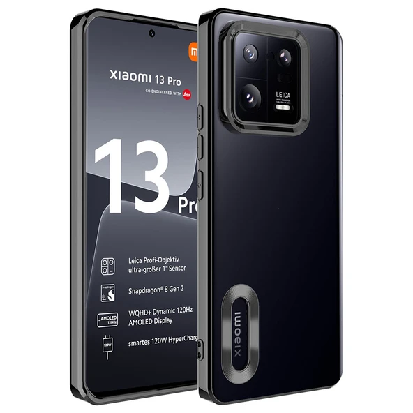 Zore Xiaomi ile uyumlu Mi 13 Pro Kılıf Kamera Korumalı Logo Gösteren Omega Kapak - 7