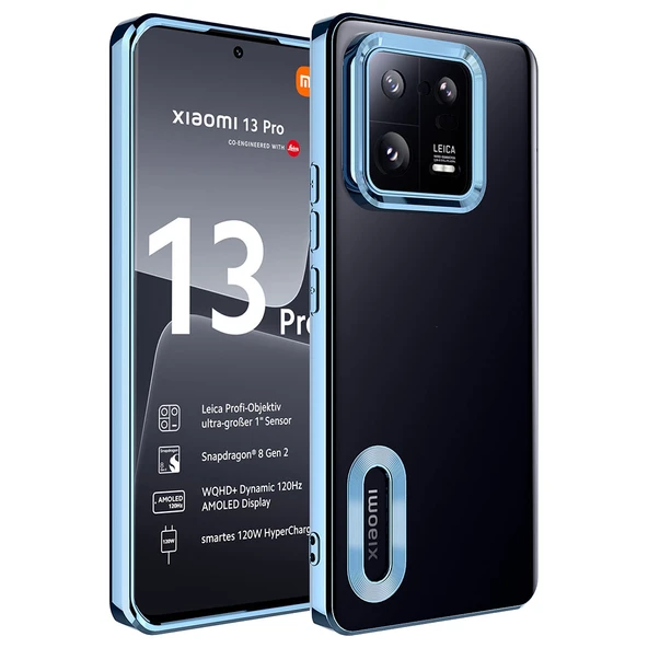 Zore Xiaomi ile uyumlu Mi 13 Pro Kılıf Kamera Korumalı Logo Gösteren Omega Kapak - 6