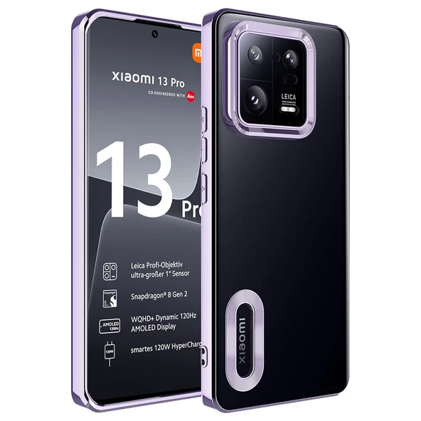 Zore Xiaomi ile uyumlu Mi 13 Pro Kılıf Kamera Korumalı Logo Gösteren Omega Kapak - 3