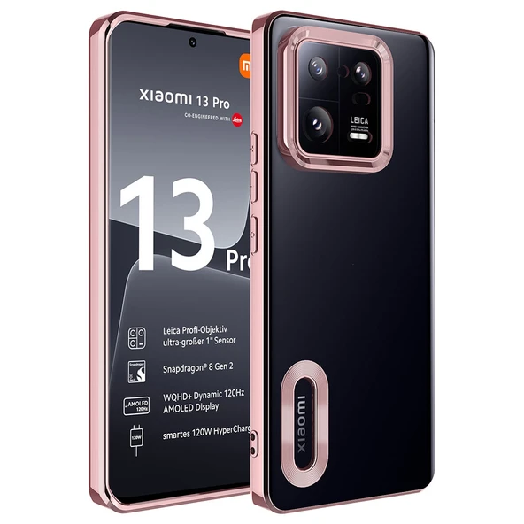 Zore Xiaomi ile uyumlu Mi 13 Pro Kılıf Kamera Korumalı Logo Gösteren Omega Kapak - 5