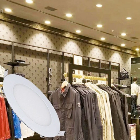 Helios Opto 12w Sıva Altı Yuvarlak Panel 4000K Ilık Beyaz Işık HS 1003 - 3