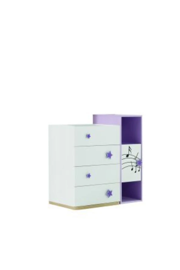 Rengarenk Little Star Aynalı Şifonyer