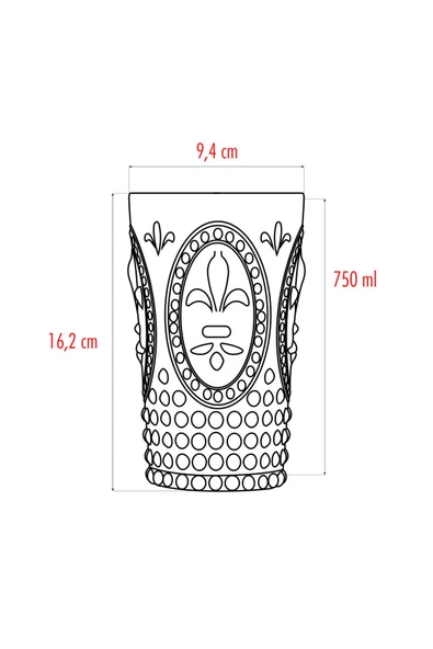 Akrilik Füme 6lı Uzun Bardak & Su Meşrubat Bardağı 750 ml ( Büyük Boy & Cam Değildir ) - 4
