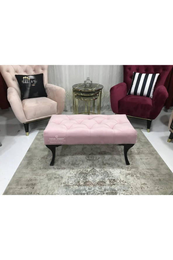 Ünüvar Konsept Puf Bench - Siyah Ayak