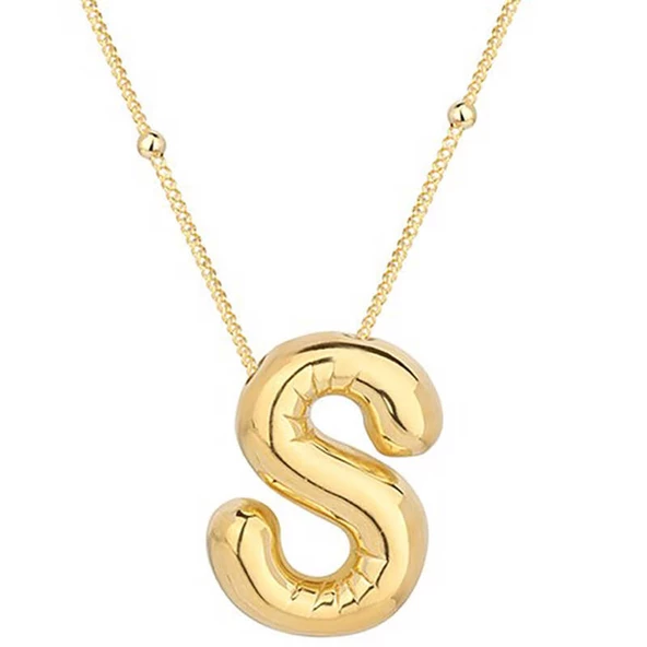 Lucky Life 925 Ayar Gumuss Gold Lucky Life Kadın Balon S Harfi Lucky Life Lucky Life Lucky Life Kadın Kolye
