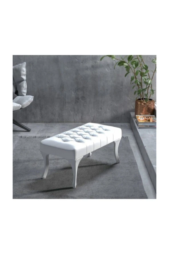 İndirim Çadırı Vinda Kapitoneli Kapıönü Ayak Ucu Bench Puf 75 Cm