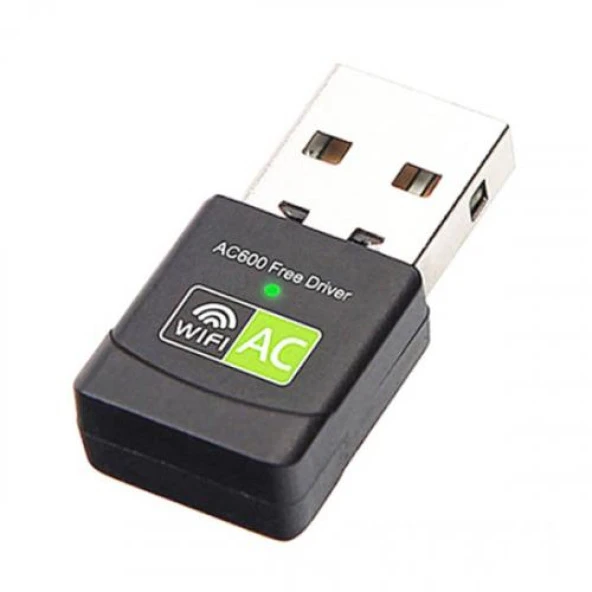 Polham USB Kablosuz Wifi Adaptör Wifi Çoğaltıcı Çift Bant 600 Mbps 2.4 GHz +5 GHz