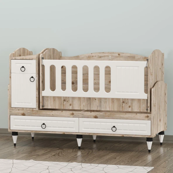 Garaj Home Sude Membran Pencereli Bebek Odası - Beyaz Soho - Kombinli-UYKU SETİ-MAVİ - Resim 8