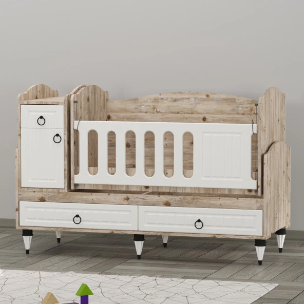 Garaj Home Sude Membran Pencereli Bebek Odası - Beyaz Soho - Kombinli-UYKU SETİ-MAVİ - Resim 9