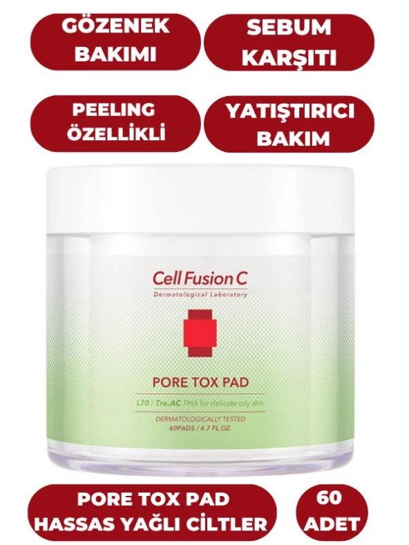 Cell Fusion C Pore Tox Pad- Gözenek Bakım Pedi 60 Adet - 2