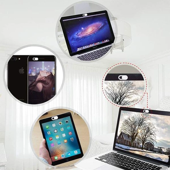 Polham 3 adet Set Webcam Görüntü Kapatıcı, Notebook, Tablet, Telefon Kamera Engelleyici Yapışkanlı Aparat - 3