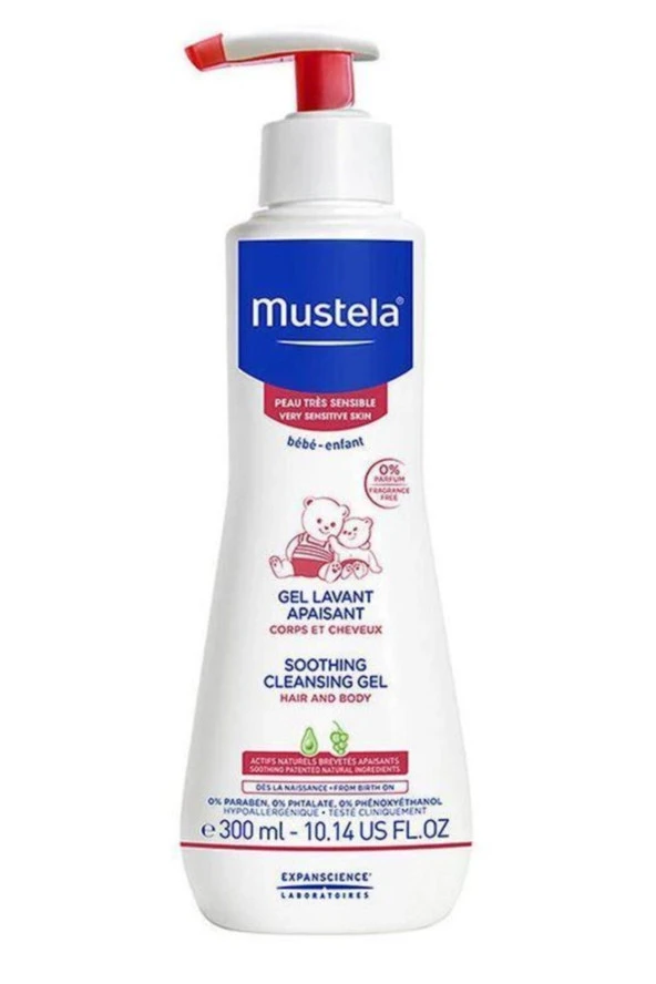 Mustela Soothing Cleansing Gel Hair and Body 300 ml - Hassas Ciltler için