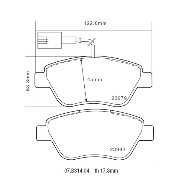 BREMBO SPOR PAD FIAT 500 7 PUNTO ÖN BALATA 07.B314.04 - Resim 3