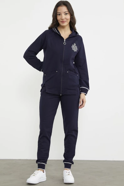 Nakış Detaylı Jogger Eşofman Takım - Lacivert ürün görseli