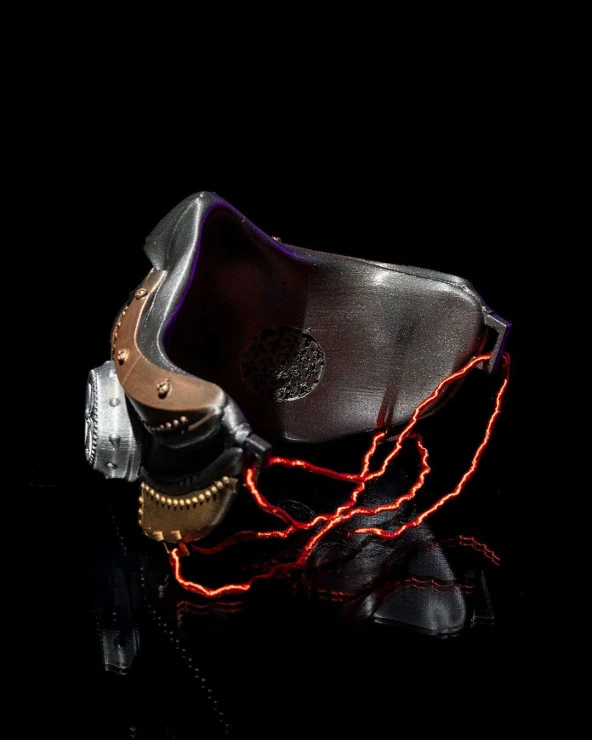 Steampunk Cadılar Bayramı Yüz Maskesi - 4