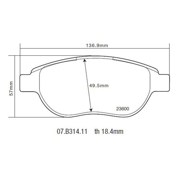 BREMBO SET PAST.PEUG. 2-307 CITR.C3-4 07.B314.11 - Resim 3