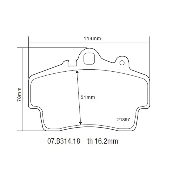 BREMBO SPOR PAD PORSCHE ÖN BALATA 07.B314.18 - Resim 3