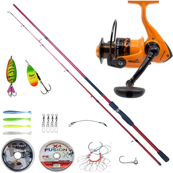 HİTPRO SPINNING YUGEN 5-20 GR 180 MT - REMİXON MODERN TİMES 3000N OLTA SETİ - 4