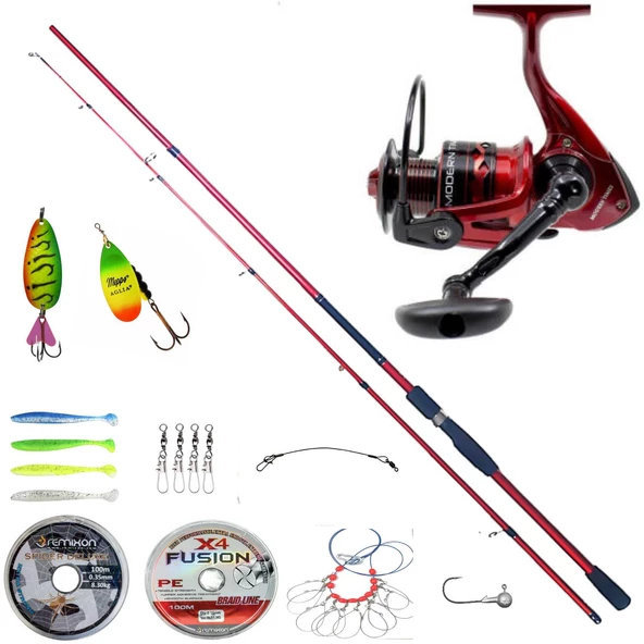 HİTPRO SPINNING YUGEN 10-30 GR 2,70 MT - REMİXON MODERN TİMES 4000 OLTA SETİ
