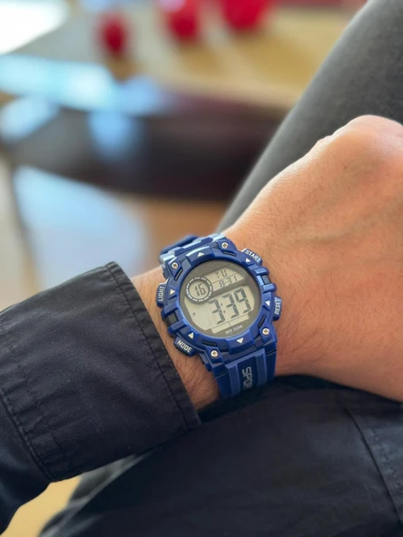 Dijital Su Geçirmez Lacivert Genç Kol Saati SPEC000315 - Alarm, Kronometre, LED - 2