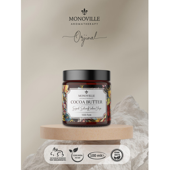 Kakao Yağı 100 ml Soğuk Sıkım Nemlendirici  %100 Saf ve Doğal ( Cacao Butter ) - 2