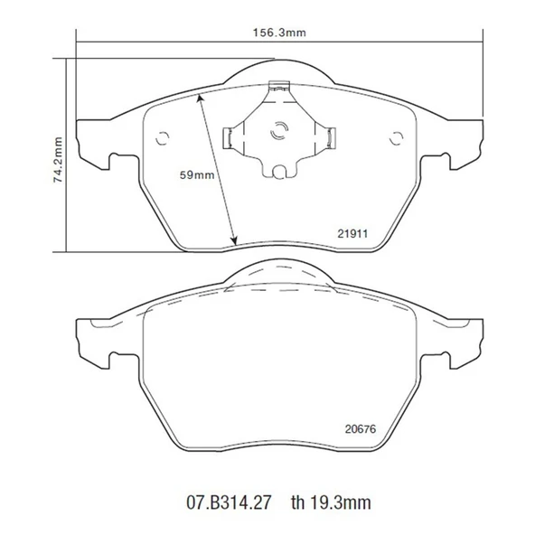 BREMBO SPOR PAD VAG ÖN BALATA 07.B314.27 - 3