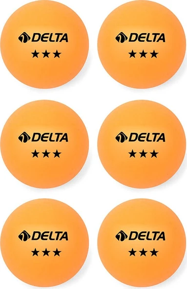 Delta 6 Adet Turuncu Masa Tenisi Topu ( Pinpon Topu )