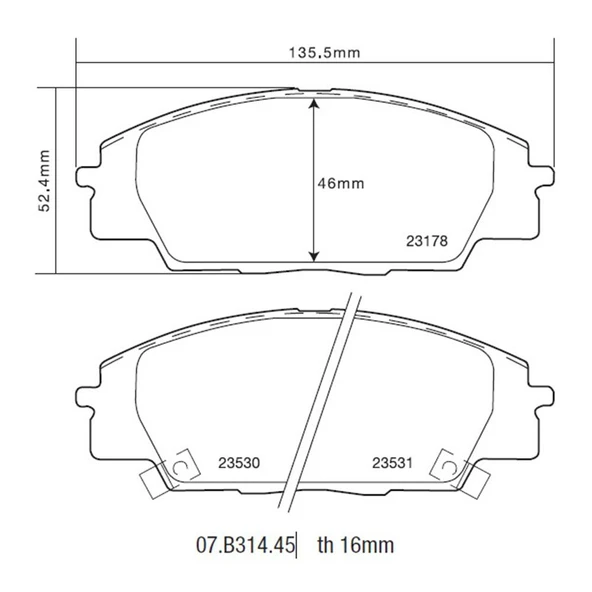 BREMBO SPOR PAD HONDA ÖN BALATA 07.B314.45 - 3
