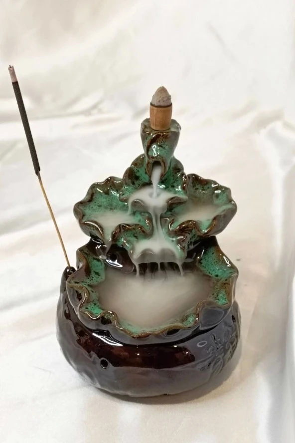 Geri Akış Tütsülük Ters Akış Konik Çubuk Tütsü Seramik Feng Sui Budha ürün görseli