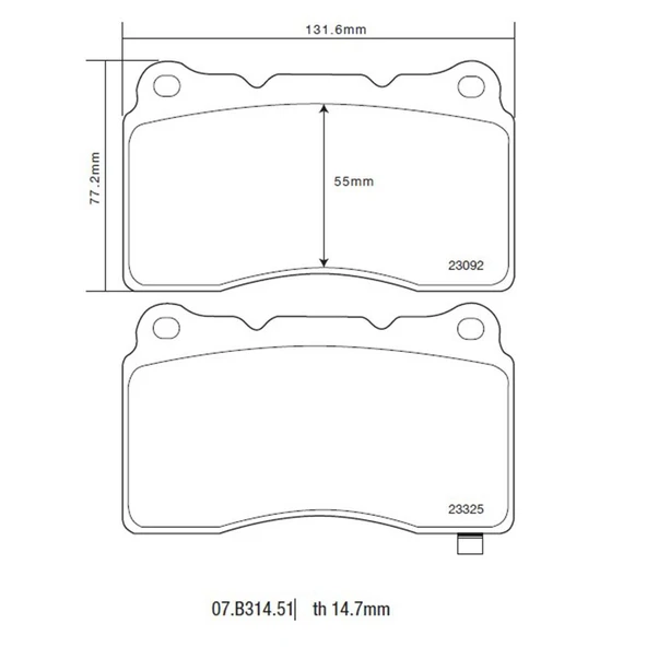 BREMBO BALATA SUBARU 07.B314.51 - Resim 3