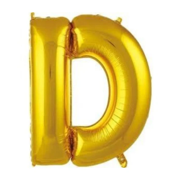 Harfli Folyo Balon D Harfli Helyum Balon Doğum Günü Folyo Helyum Gold Balon 102cm , Parti Malzemeleri